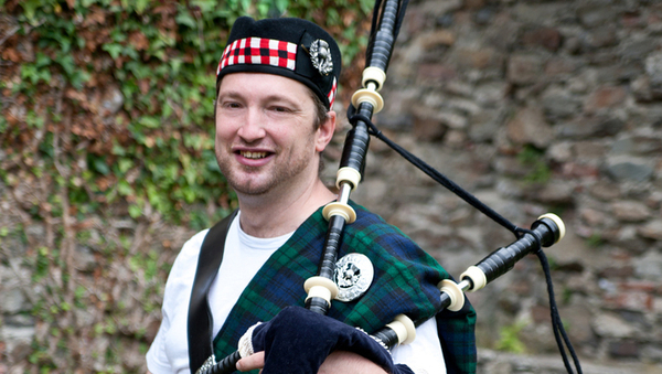 Doedelzak speler highland games